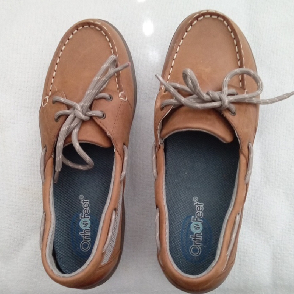 OrthoFeet Tan Leather Loafers 8.5